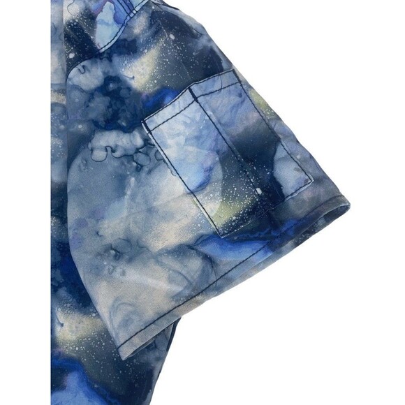 Carhartt Force Cross-Flex Modern Fit SS Scrub Top Blue Watercolor Indigo Flow S - Picture 5 of 12